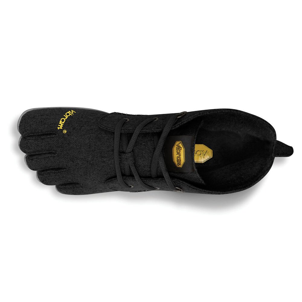 Vibram Five Fingers Womens Barefoot Shoes - Black/Grey - CVT-Wool - 96827-INVX